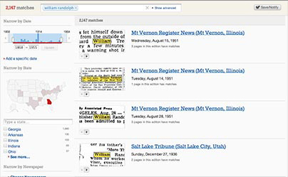 Searching on Tulare Advance-Register/Visalia Times-Delta Archive